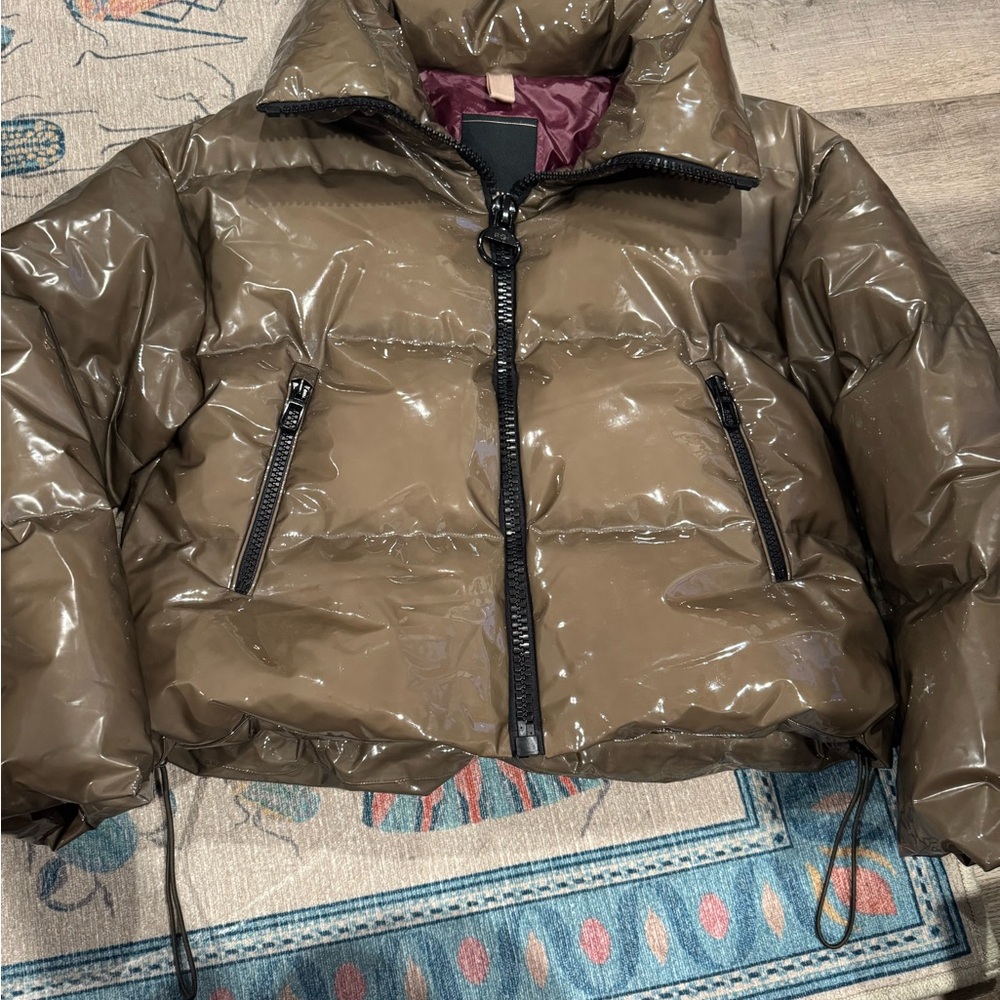 Women's Tan Puffer Jacket